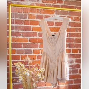 THE ELISABETH ROMPER DRESS - CREAM SATIN